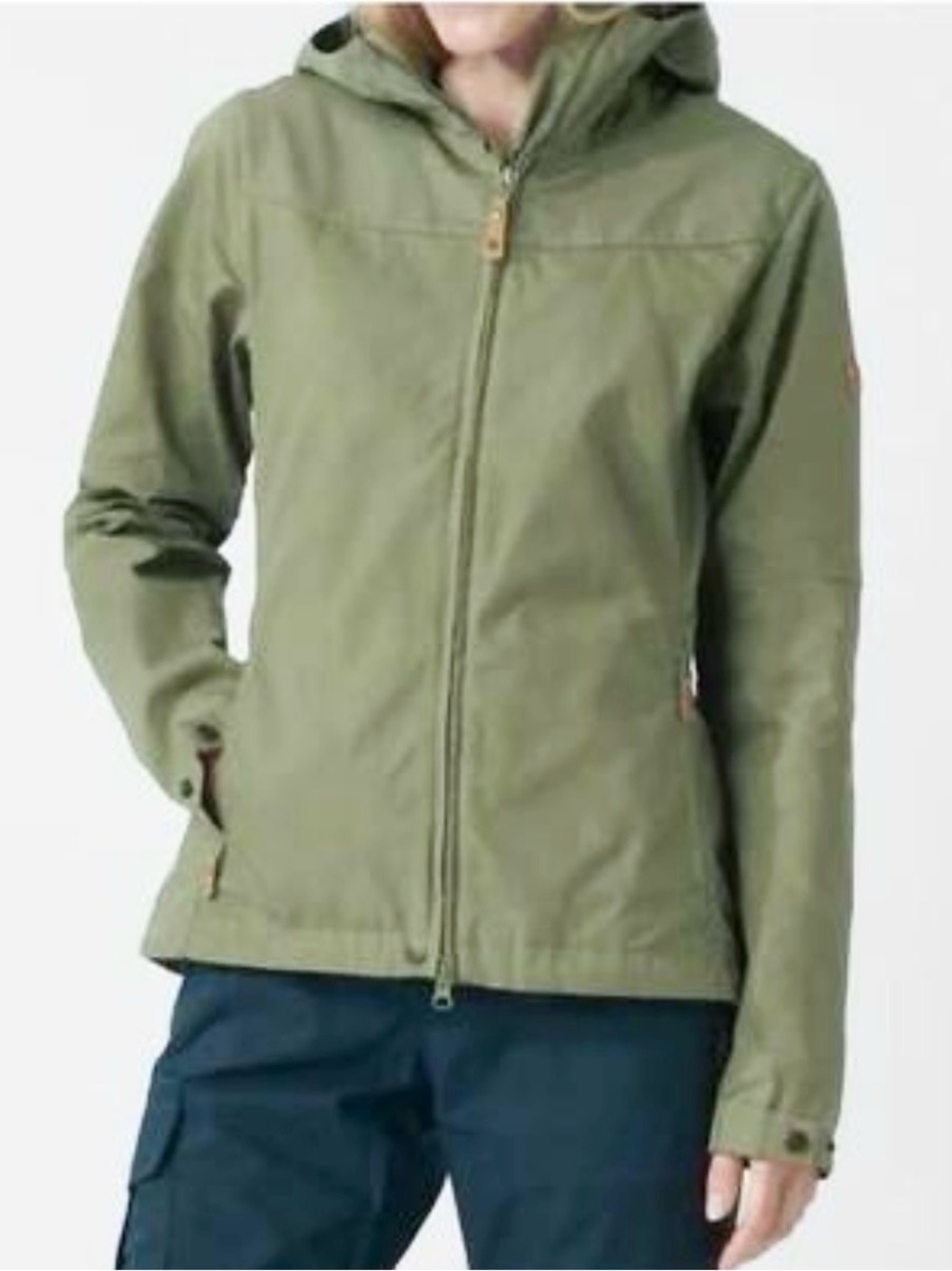 Fjallraven Sage Green Stina Hooded Utility Jacket
